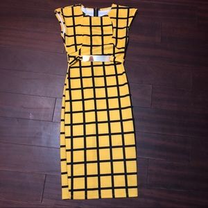 Yellow and Black Bodycon